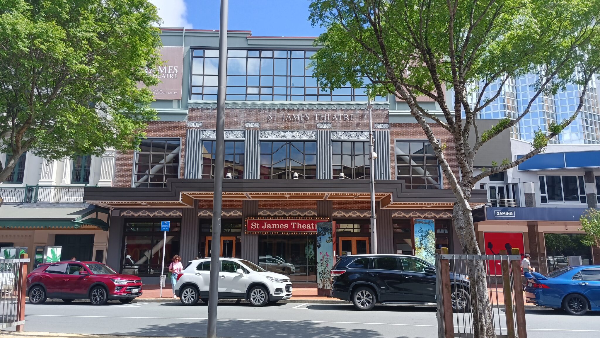 Exterior view of St. James Theatre in New Zealand