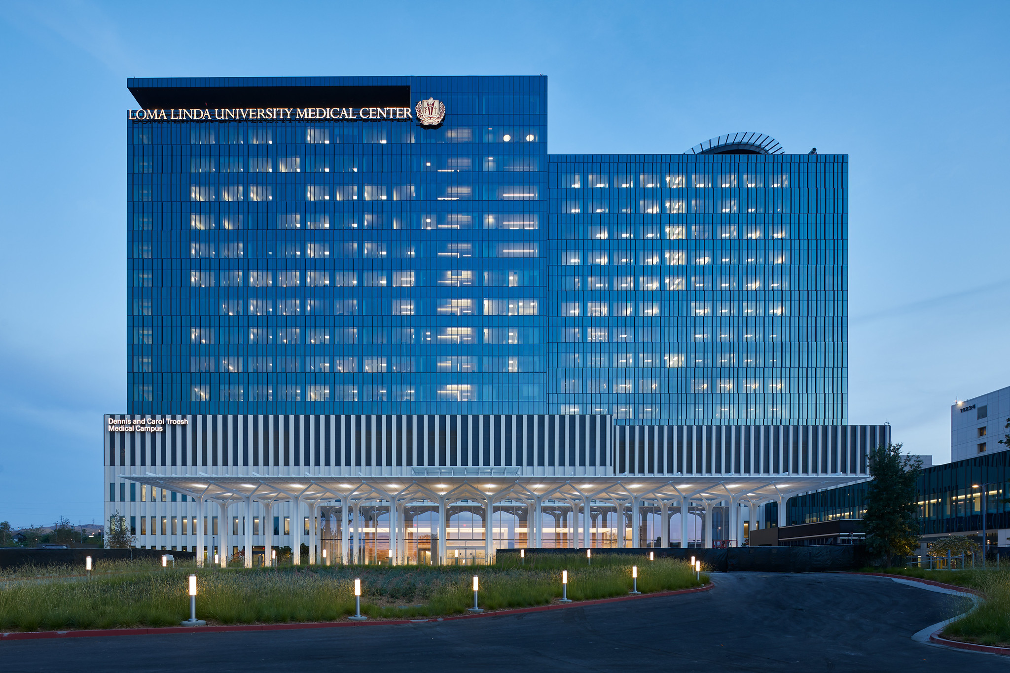 Loma Linda University Medical Center at dusk