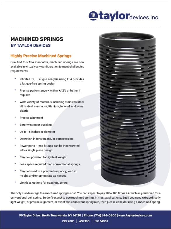 Taylor Machined Spring brochure