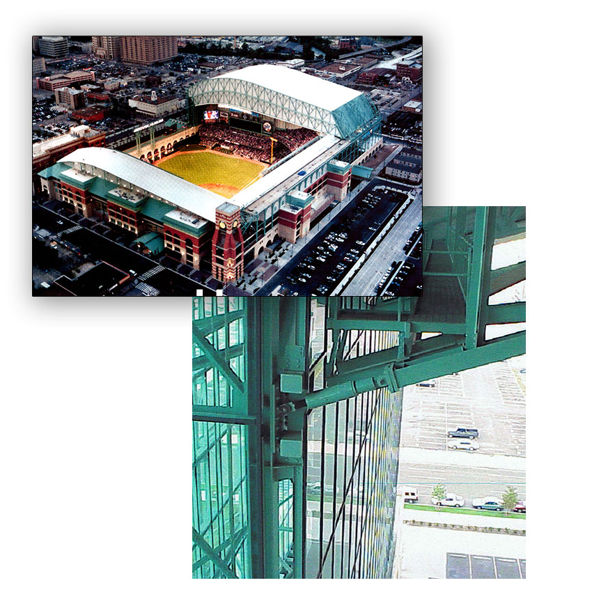 Dampers installed at Minute Maid Park