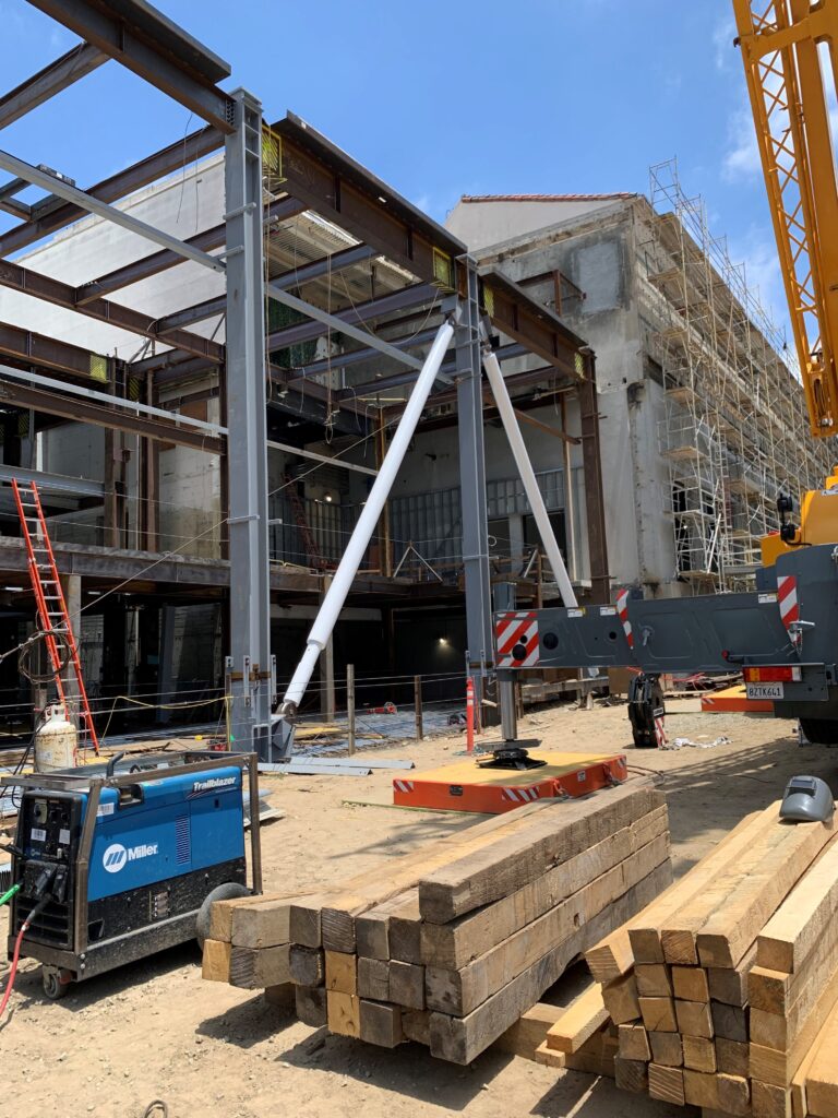 Construction site showing dampers being installed at the Natural History Museum