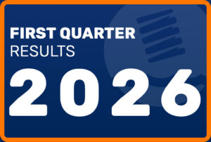Graphic saying First Quarter Results for fiscal year 2026