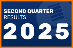 Graphic with text saying Second Quarter results 2025