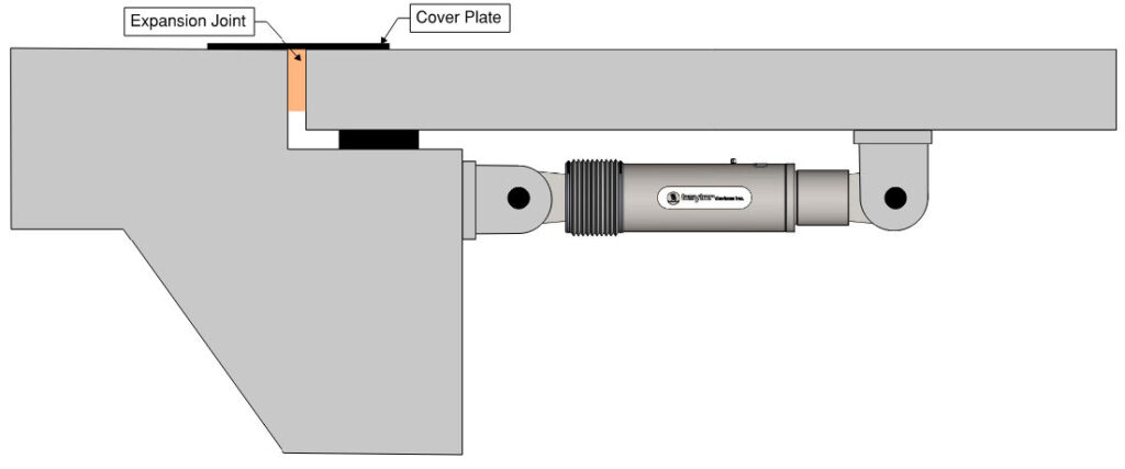 Drawing of Lock-up device used in a bridge application.
