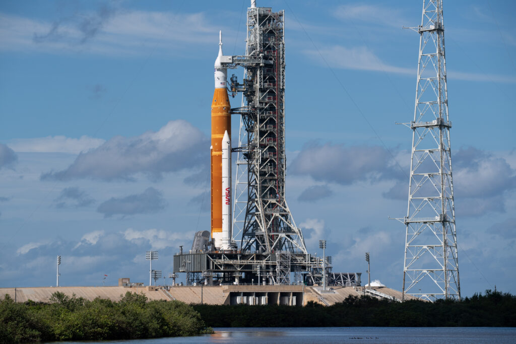 Artemis I rocket prior to launch