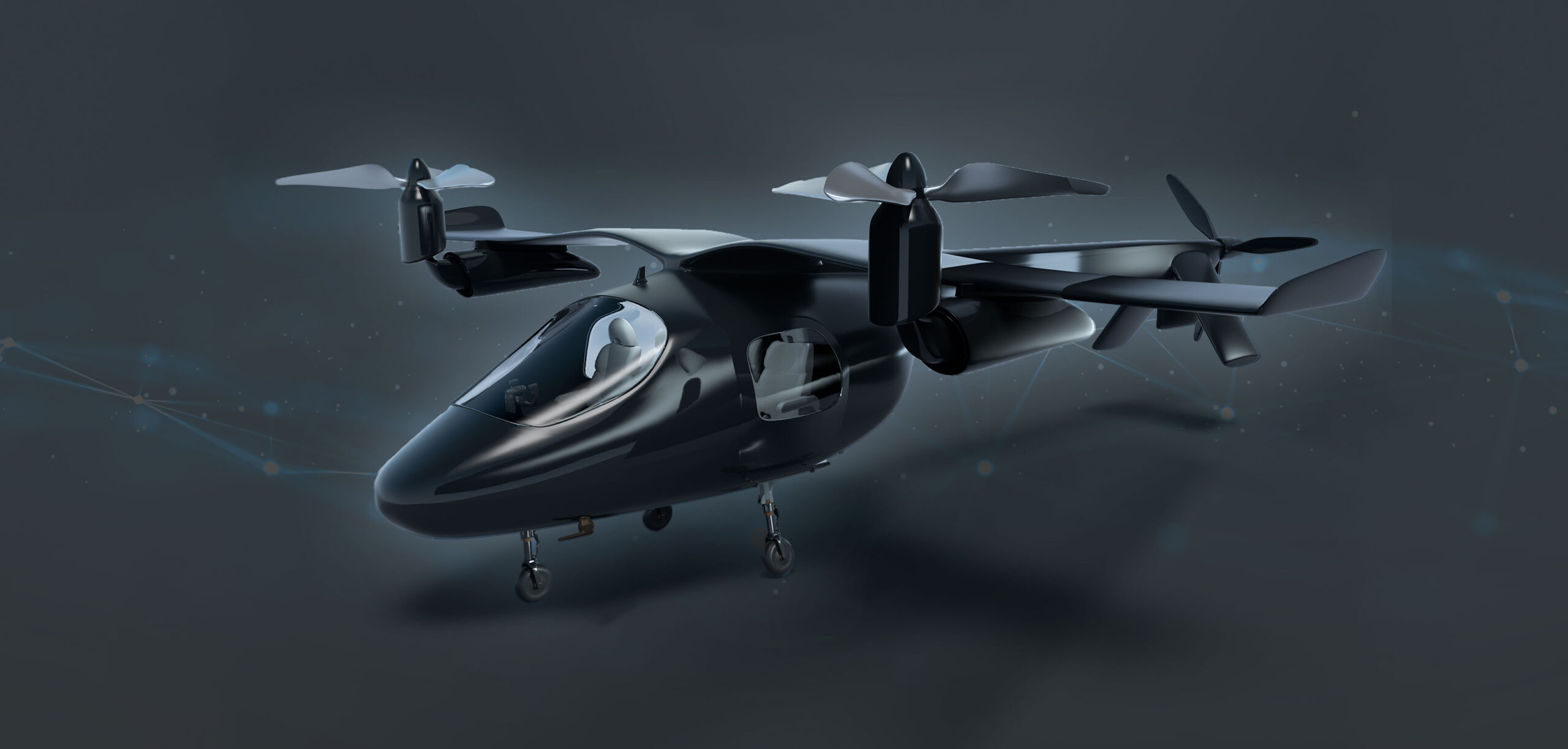 Rendering of eVotl with Taylor Devices products
