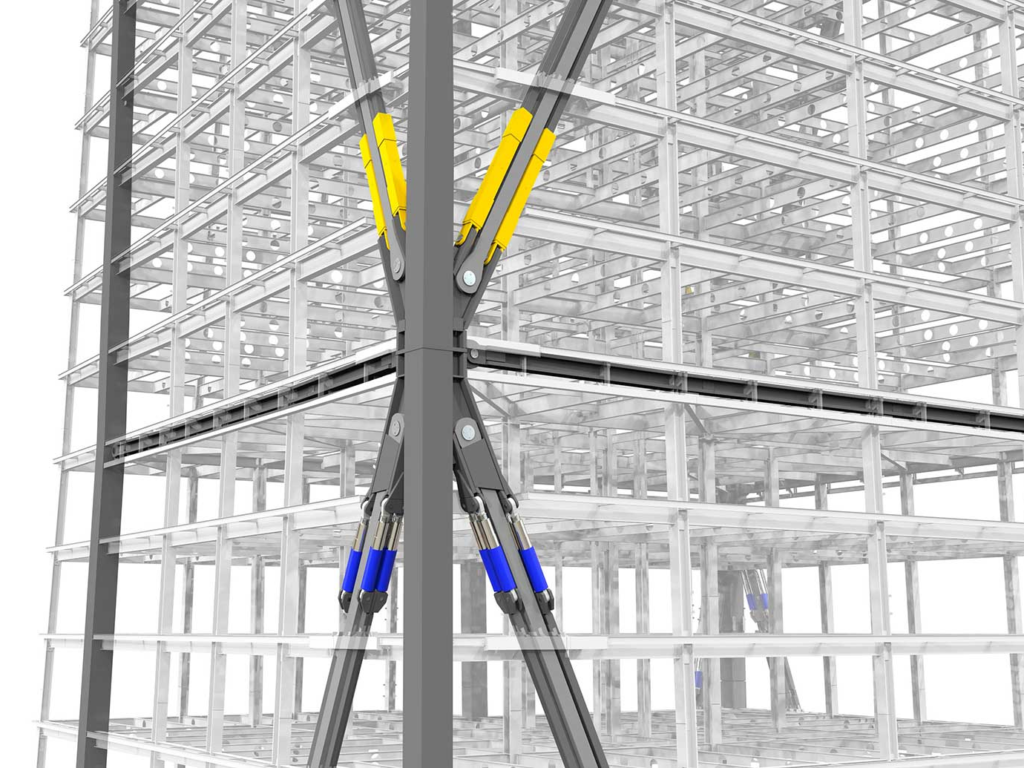 Diagram of damping in buildings